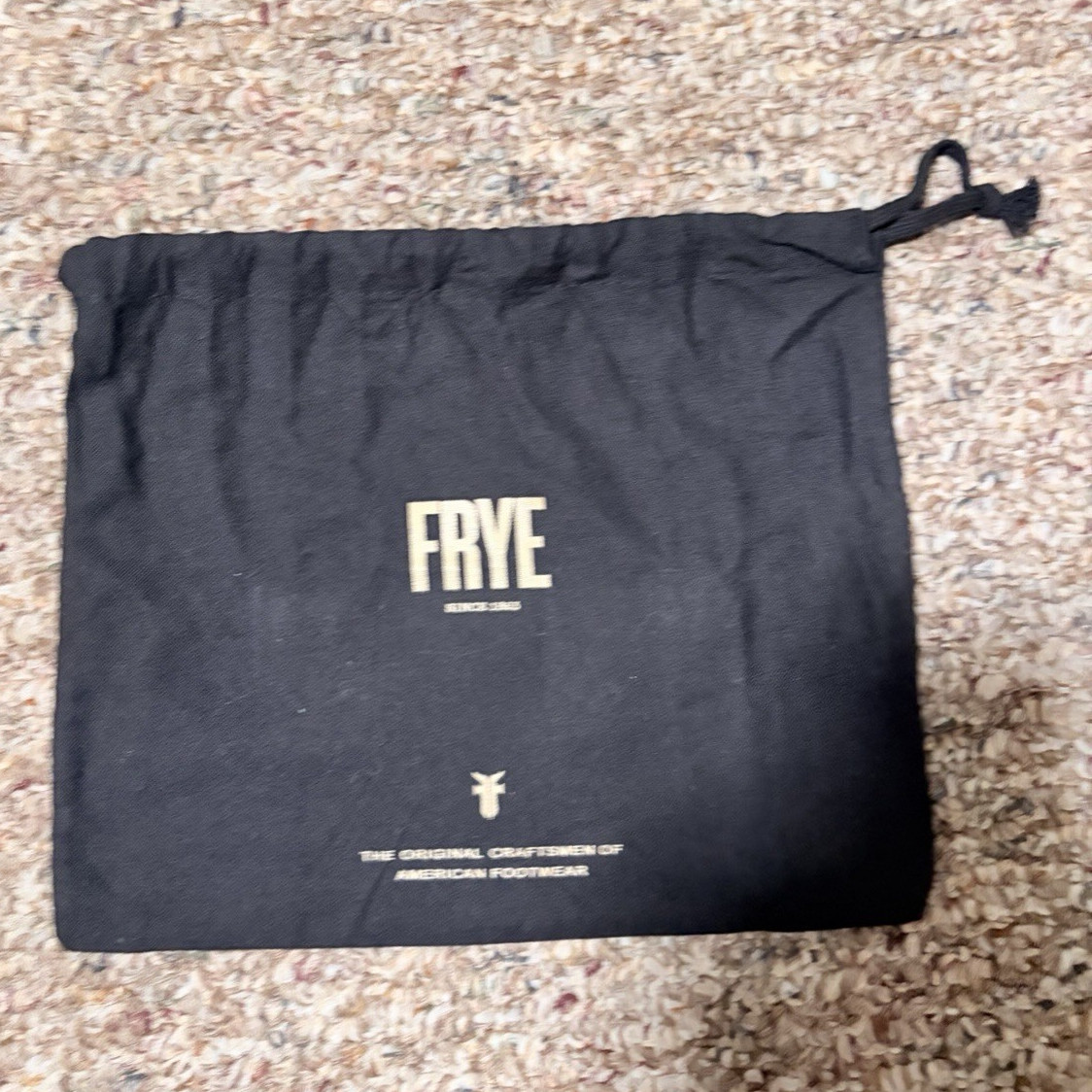 Frye Black Solid Logo Drawstring Dustbag Storage Pouch Women