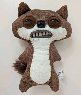 Suspicious Fox Chase Burlap Fuggler Fart Face Glow In The Dark Gold Button 