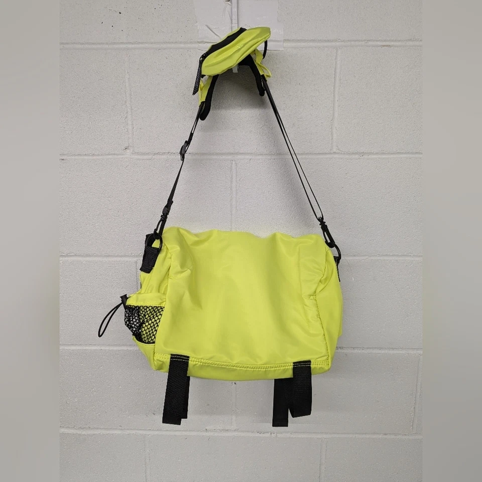 Nouveau Sac À Dos Messenger Free People Mouvement Move It All Vert Néon - Photo 3/4