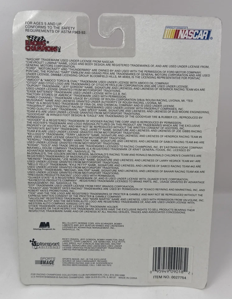 Racing Champions 1995 Preview Edition JEREMY MAYFIELD #98 Fingerhut 1:64 NASCAR - Image 2 of 2