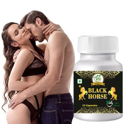 Black Horse Herbal Capsules for Men Daily Wellness & Energy Support 10 Caps