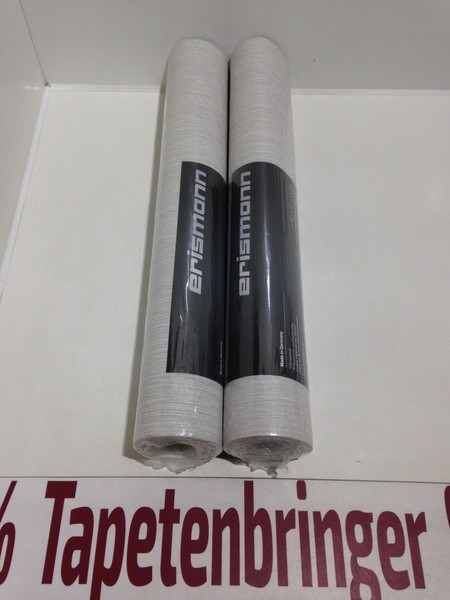 Vliestapete Erismann 2X 5968-37 (2Rollen) Uni Struktur Grau Streifen Restposten-image