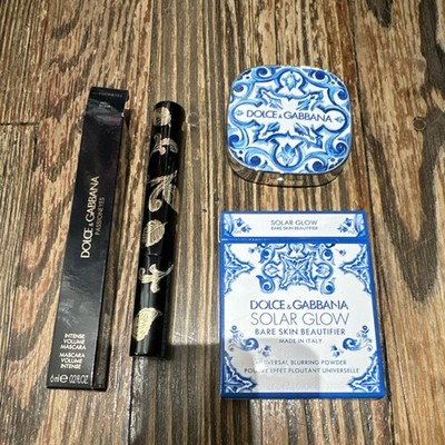 Dolce & Gabbana BUNDLE Mascara Blk & Solar Glow Bare Skin Beautifier Universal 