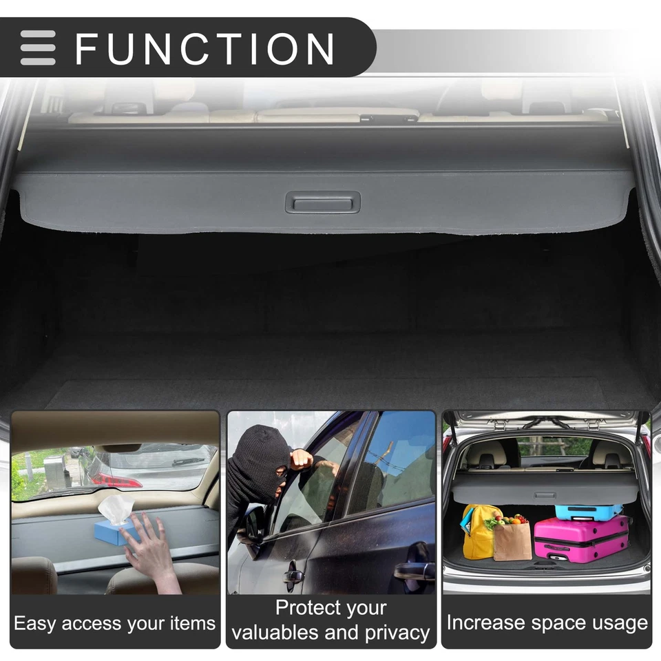 Rear Trunk Security Shield Shade ONE Custom for Acura MDX 2007-2013 - Image 4 of 4