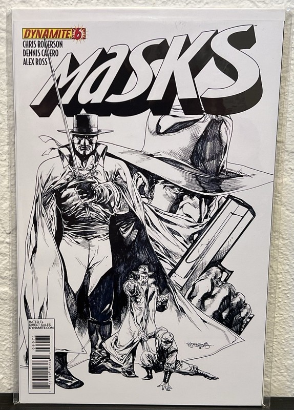 MASKS #6 STEPHEN SEGOVIA (1 OF 100) B&W COVER DYNAMITE COMICS 