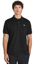 Lacoste Men's Short Sleeve Classic Pique Polo Shirt Black Size XL