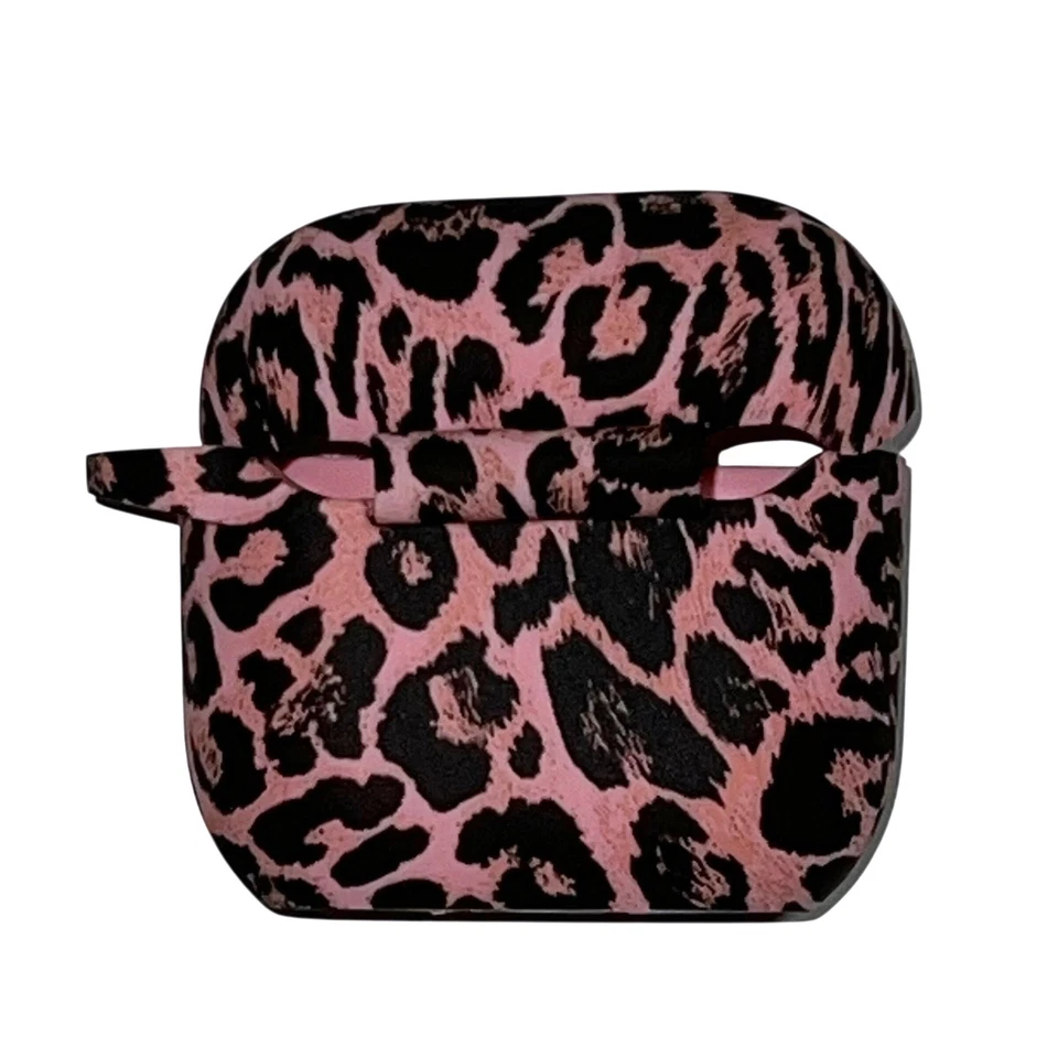 Silicone Case for Airpods 4 Pink Leopard Print NEW - Image 3 of 4