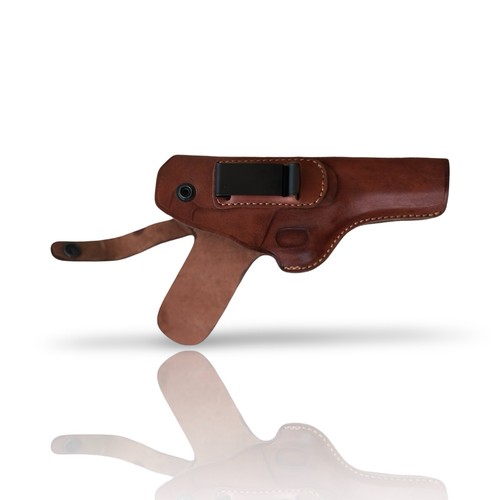 Leather Gun Holster for Luger P08, OWB, Right Left Handed, Black Brown Color - Picture 25 of 36