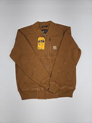 TSJ×TK SUITS BROWN 4 Carhartt 106781 Brown Rugged Flex Duck Relaxed Fit Bomber Jacket