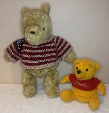 2 Vintage Disney Classic Winnie the Pooh Teddy Bear Plush Toy Gund Disney Store