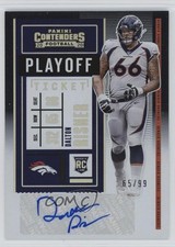 2020 Panini Contenders Rookie Playoff Ticket 65/99 Dalton Risner #289 Auto qw7
