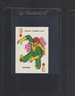 RARE VINTAGE 1970 MARVEL TRADING CARD BANSHEE PC INSET 9 OF DIAMONDS (TC2B2)