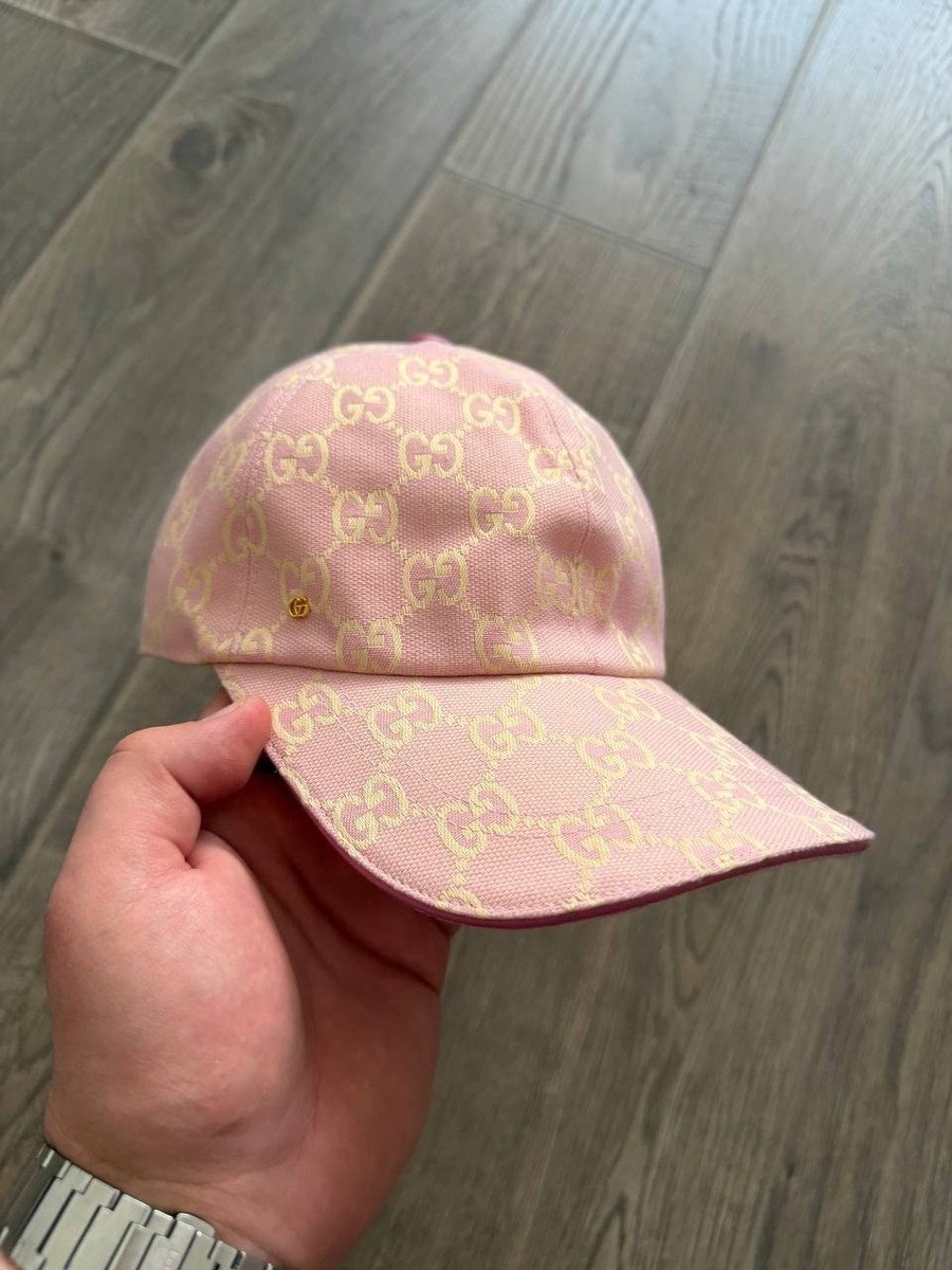 GUCCI GGキャンバス ベースボールキャップ ピンク Gucci Cap Original GG Canvas Baseball Hat Pink | eBay