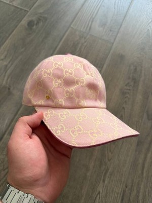 GUCCI 淡ピンク GGパターン キャップ Gucci Cap Original GG Canvas Baseball Hat Pink | eBay