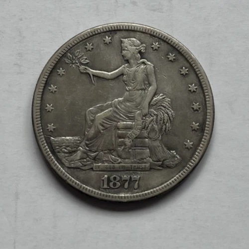 1877-S Trade Dollar - EF Details (old cleaning)