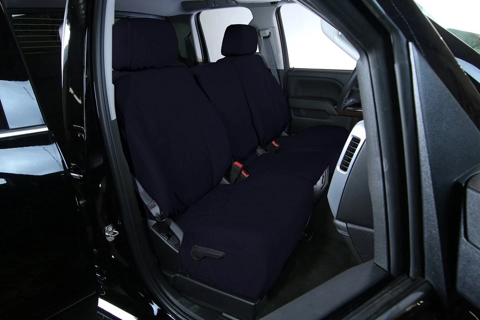 For Chevy Spark 17-18 Saddleman 049964-03 Canvas 1st Row Blue Custom Seat Covers Foto 3 de 4