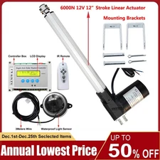 6000N DC 12V 12" Linear Actuator Controller DIY Single Axis Solar Tracker System