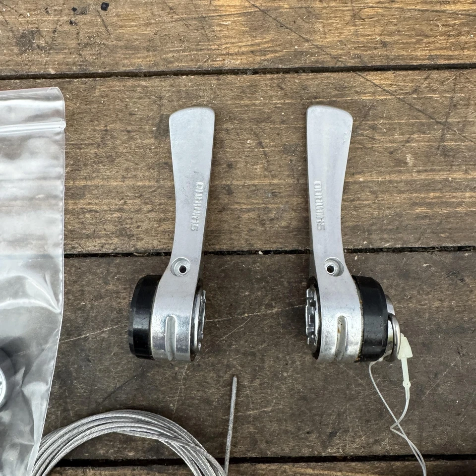 De colección Shimano SL-S434 Cambios Nuevo de Lote Antiguo Juego de Tubo Abajo de 6 Velocidades Luz Acción SIS Foto 4 de 4