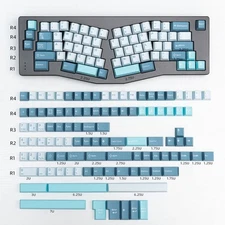 Keycaps 173 Keys Cherry Profile Doubleshot Blue Keycap Full Set Custom Keyboa...