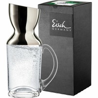 Eisch Krug No Drop Glaskrug Wasserkrug Weinkrug Karaffe Kristallglas Platin 1 L