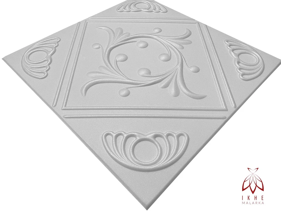 25qm/100Stück Wandpaneele Polystyrol Deckenpaneele Platten Paneele 50x50cm - Bild 3 von 4