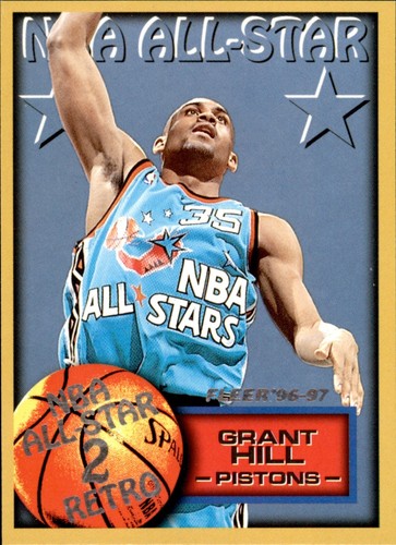 1996-97 GRANT HILL FLEER ALL-STAR RETRO CARD! - 第 1/2 張圖片