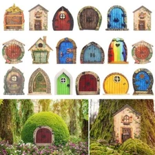 6PCS Mini Fairy Door for Home Garden Tree Fairy Door Outdoor/Indoor Decor