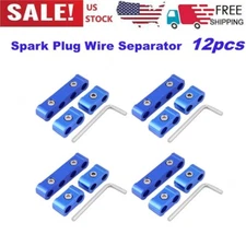 12PCS Blue Spark Plug Wire Separator Divider 8mm 9mm 10mm Spark Plug Wire Holder