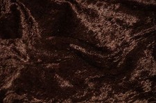 VELVET PANNE CRUSHED BACKDROP VELOUR STRETCH FABRIC 60" WIDE BROWN BY YARD
