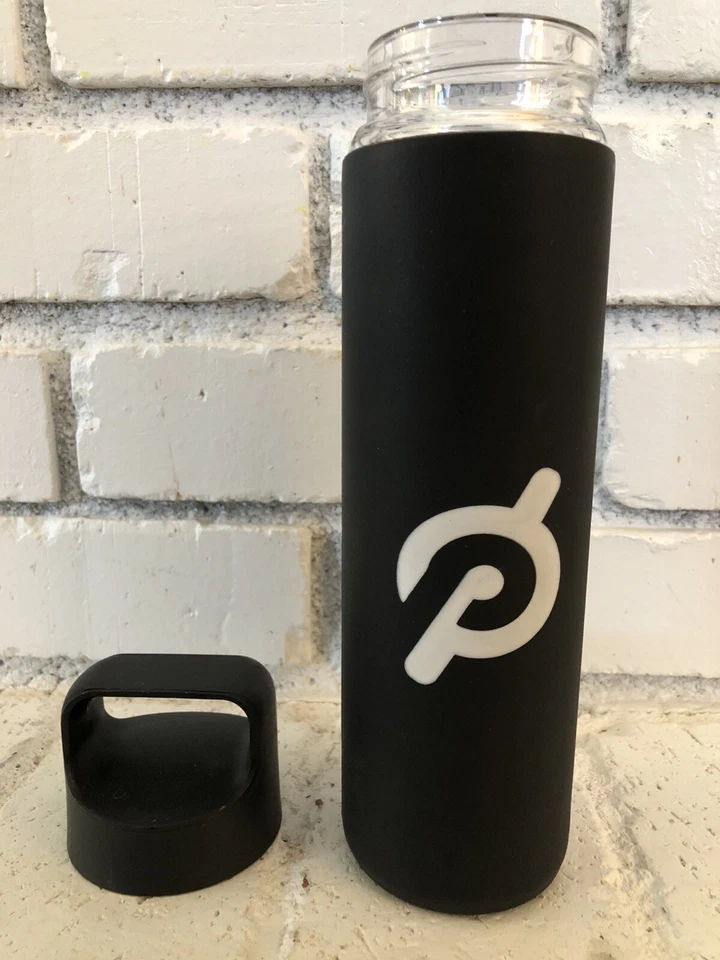 Peloton Glass Water Bottle With Silicone Non-Slip Grip Screw Top Lid - Image 4 of 4