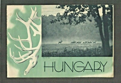 Rare 1930's HUNGARY OFFICIAL GAME HUNTING ILLUSTRATED BOOKLET with INSERT MAP