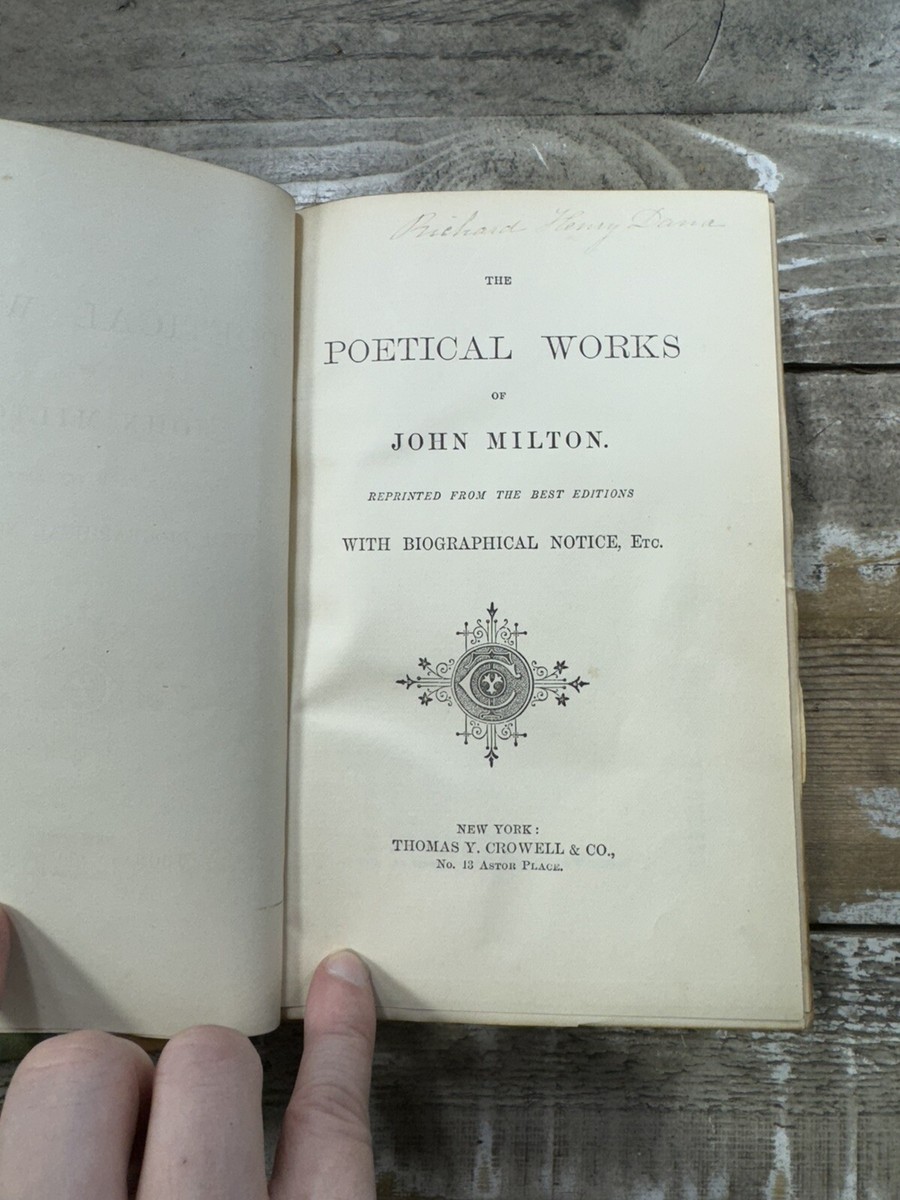 circa 1880 Antique Poetry Book 