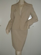 TAILLEUR COMPLETO GIACCA GONNA BEIGE TAGLIA 42-44 LEGGI LE MISURE