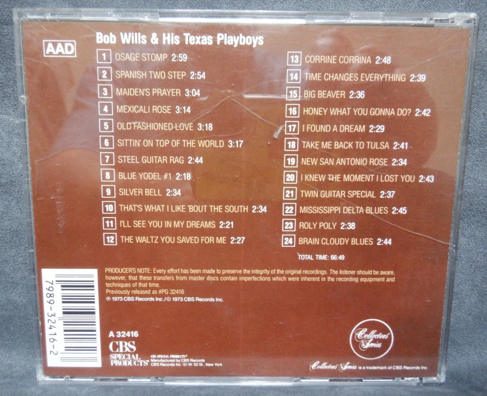 The Bob Wills Anthology CD 1999 Swing Country Bob Wills & His Texas Playboys - Image 2 of 3