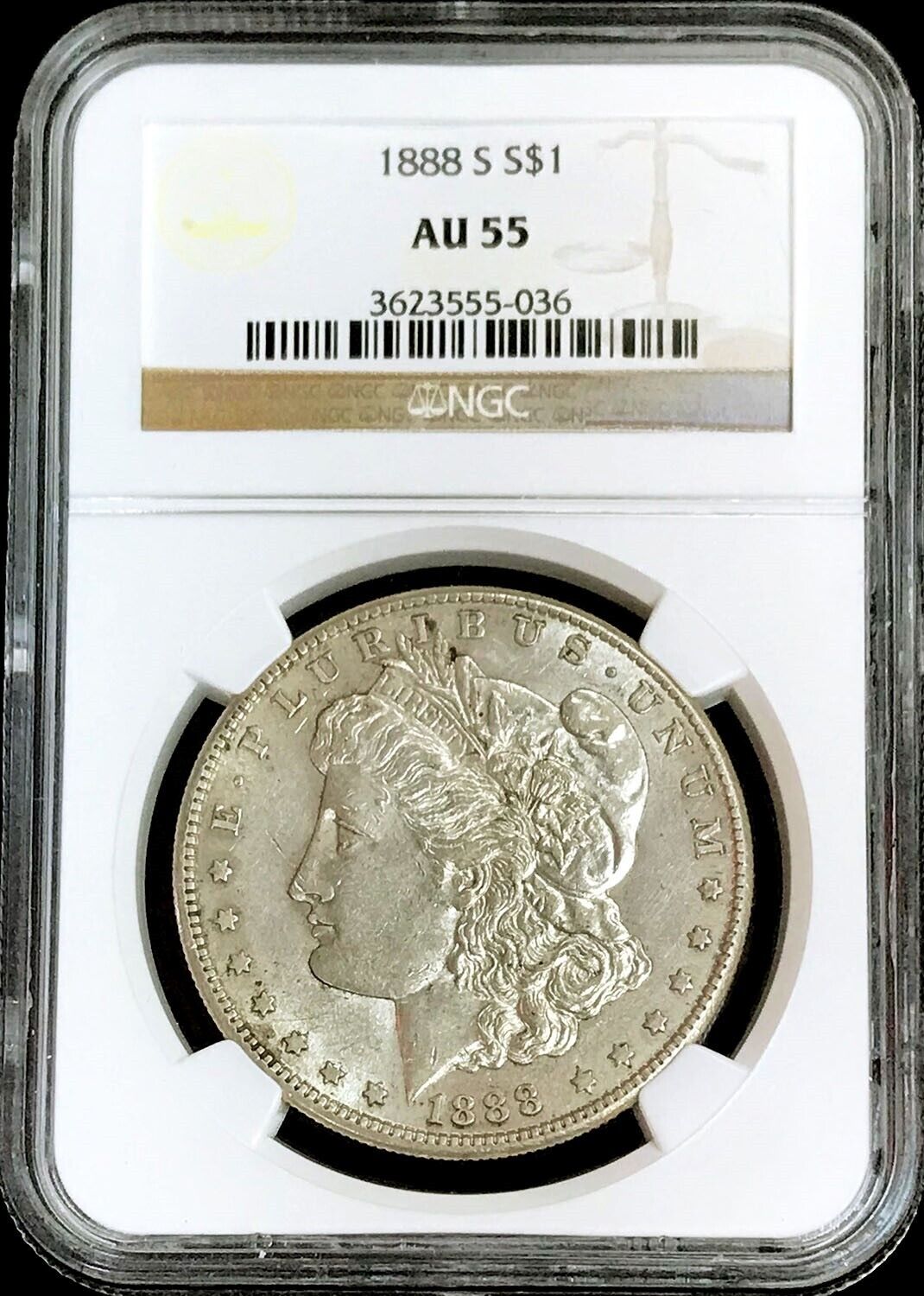 激安商品 アンティークコイン コイン 金貨 銀貨 送料無料 1888-S Morgan Silver Dollar $1 - Certified  ANACS AU58 Rare Date Near MS UNC cinemusic.net