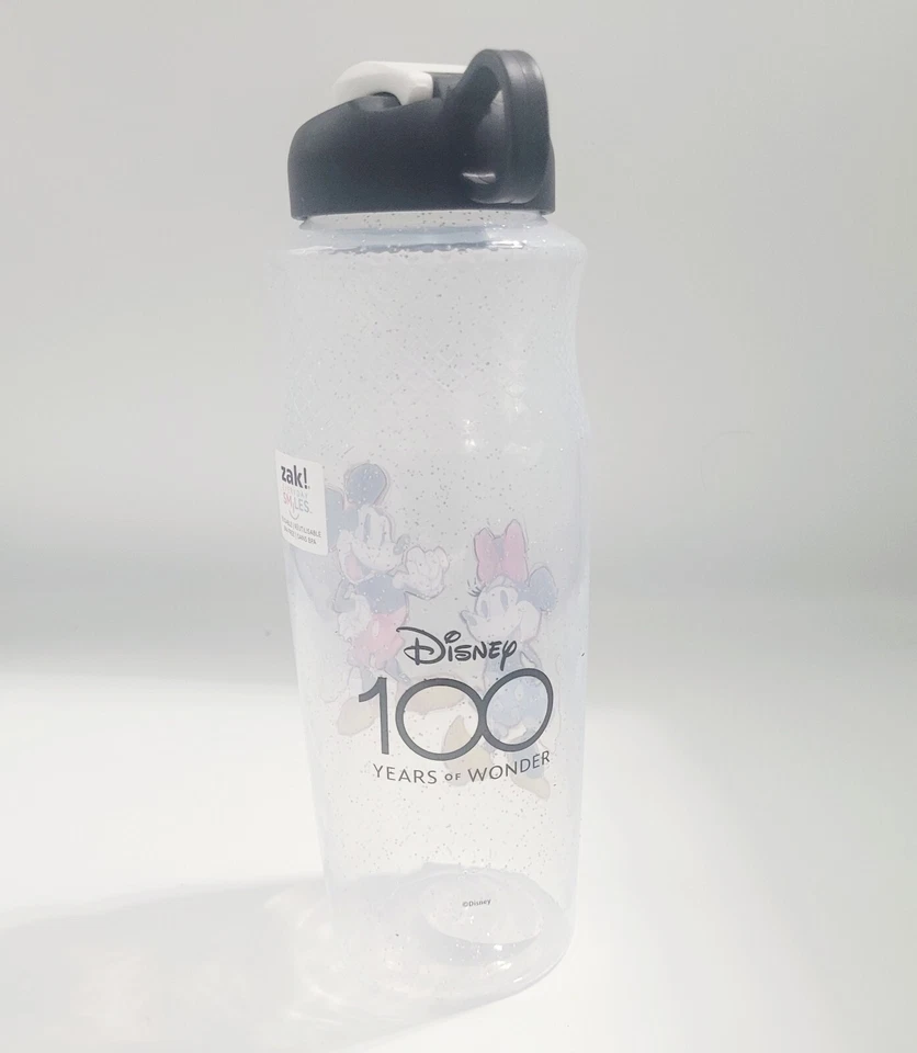 Botella de agua Disney Mickey y Minnie Mouse - BOTELLA DE AGUA TRANSPARENTE - 30 OZ. Foto 2 de 3