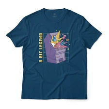 8-Bit Retro Arcade Video Game Art Graphic T-Shirt Unisex Lightweight Cotton