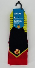 Stance Fusion Basketball Socks Sz L Size 9-12 Fit no. 559 Logo Crew Hawks NBA