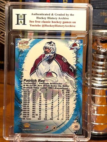 Patrick Roy 1998 Pacific Revolution 38 HHA 8 Colorado Avalanche BEAUTY RARE - Picture 5 of 5