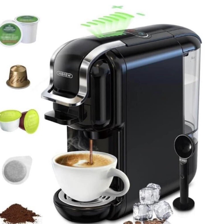 HiBREW H2B 5-in-1 Coffee Maker, 1450W 19Bar Espresso Hot/Cold (Black)