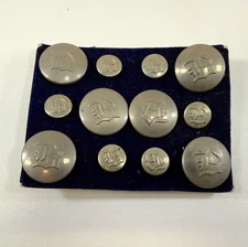 Superior Quality Letter B Shank Silver tone Button Coat Uniform Supreme