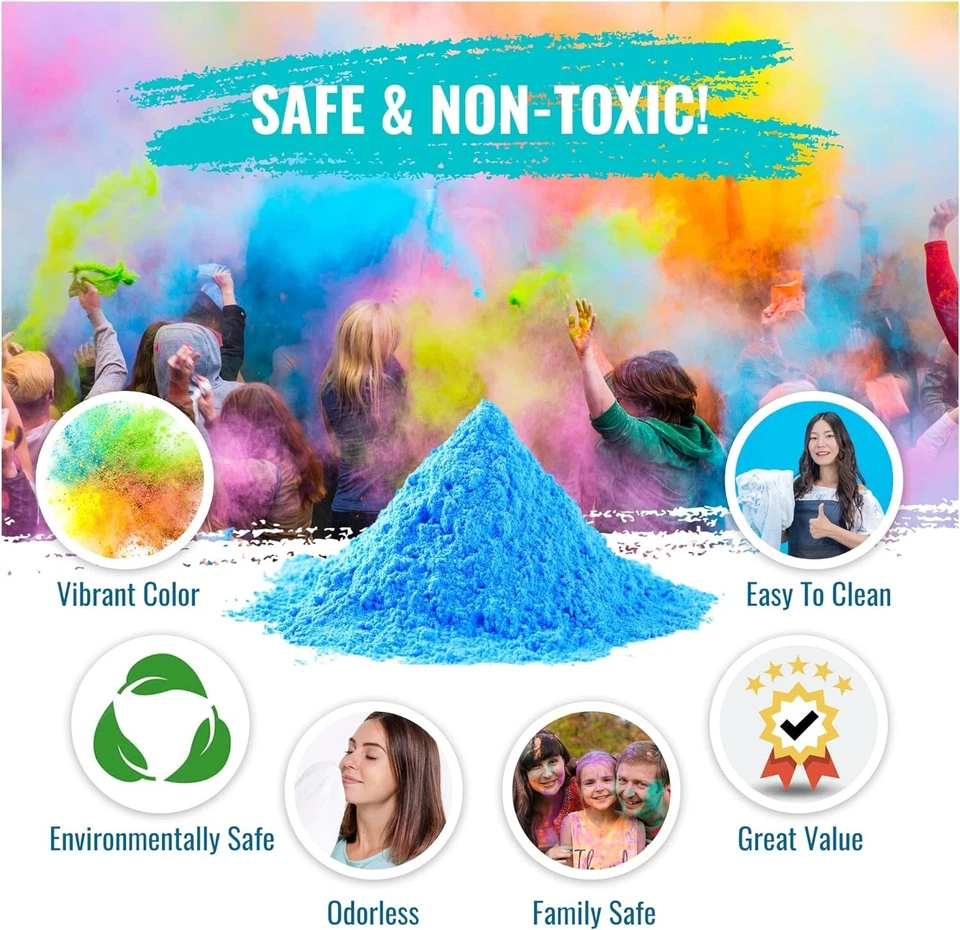 Color Blaze - 25 lbs Blue Color Powder - Holi Fun Runs Festivals Color War Party - Image 3 of 4