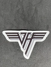 Van Halen Logo Grey Sticker Iconic 70s 80s Rock Band Legend LA for Laptop New!