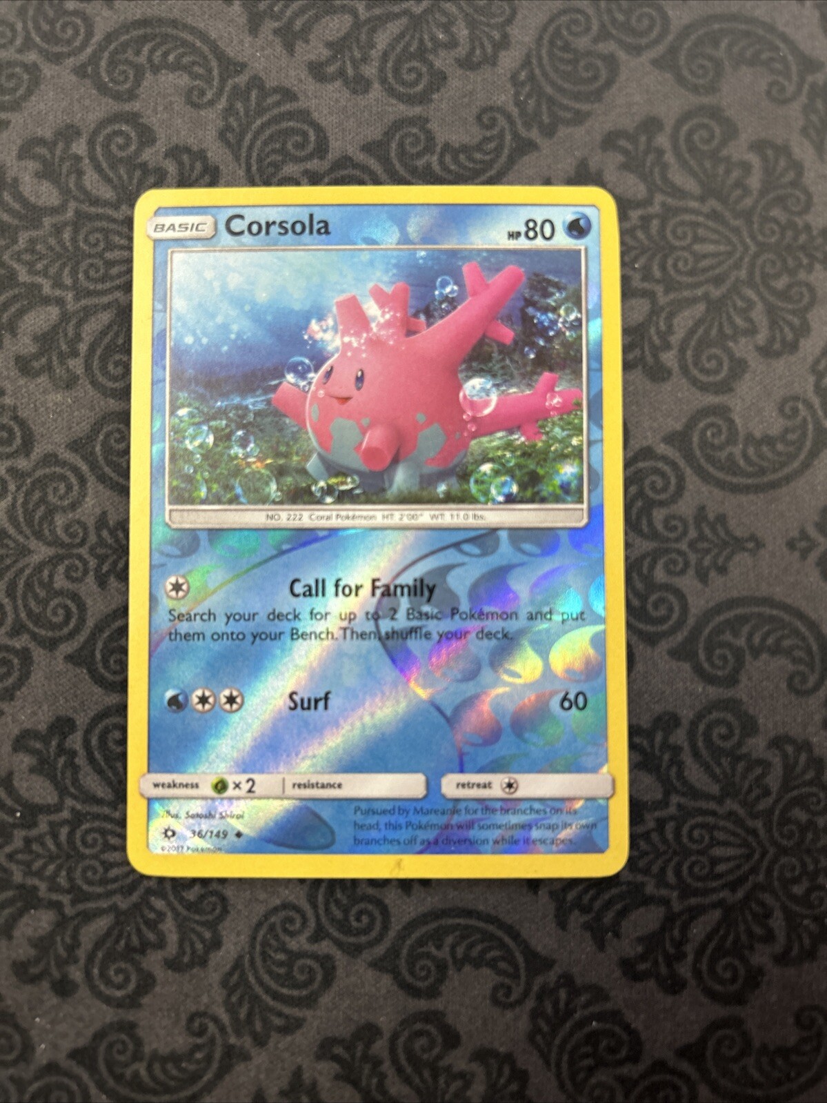 Corsola 36/149 - Sun & Moon - Uncommon - Reverse Holo - Pokemon Card TCG