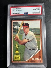 1962 Topps #154 Lee Thomas All Star Rookie Trophy PSA 8 Angels