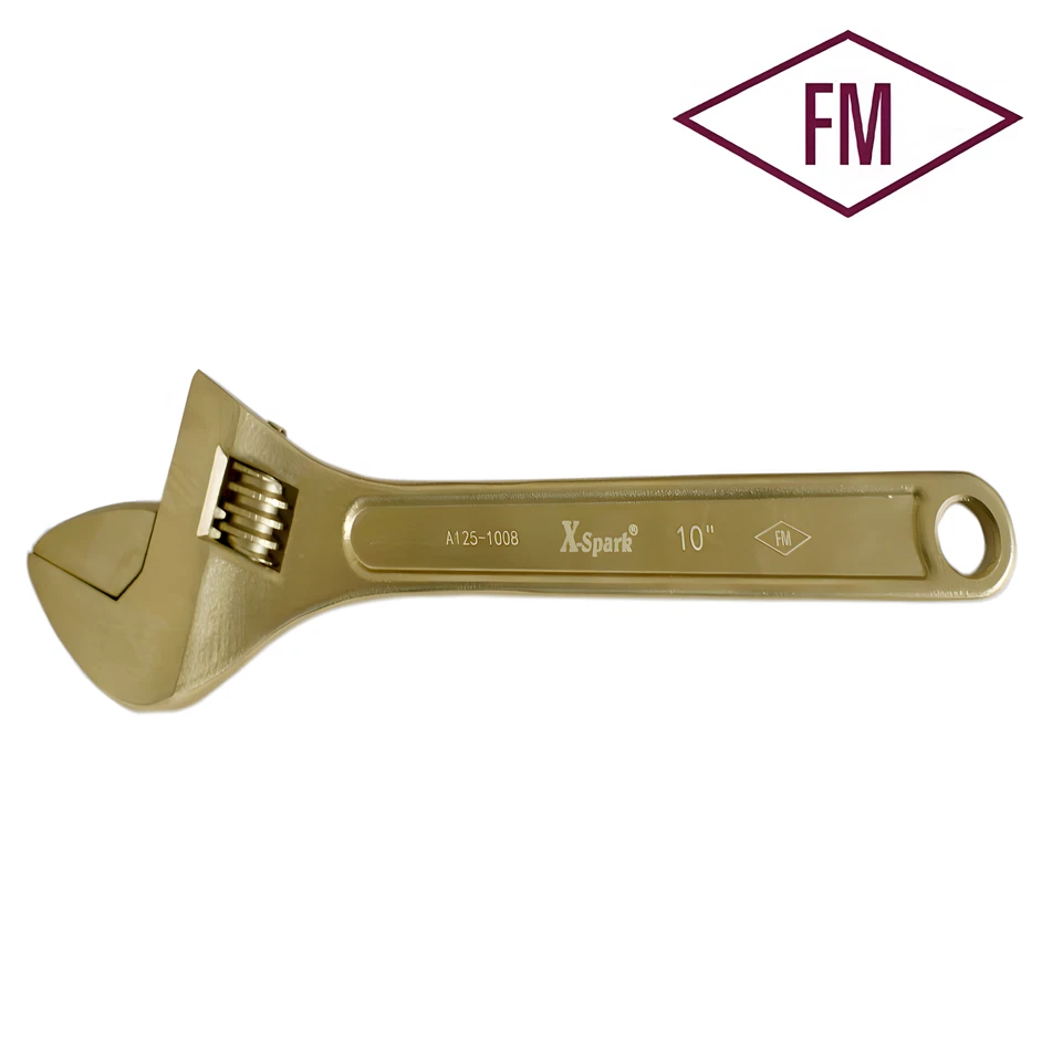 X-SPARK Non-Sparking Adjustable Wrench, FM, Drop Forged Aluminum Bronze or BeCu - Image 2 of 4