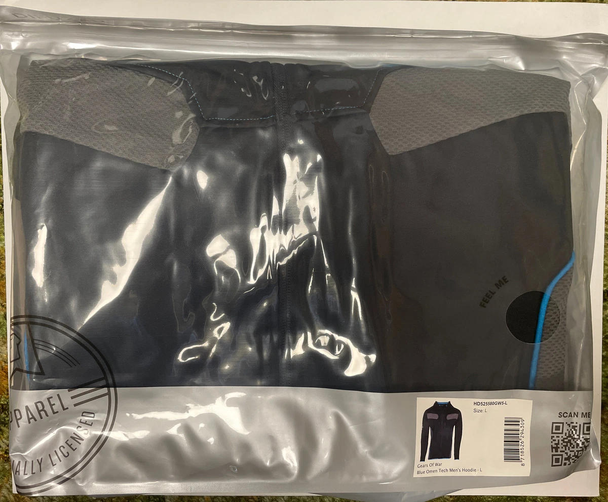 Gears of War Blue Omen Tech Hoodie size Large eBay