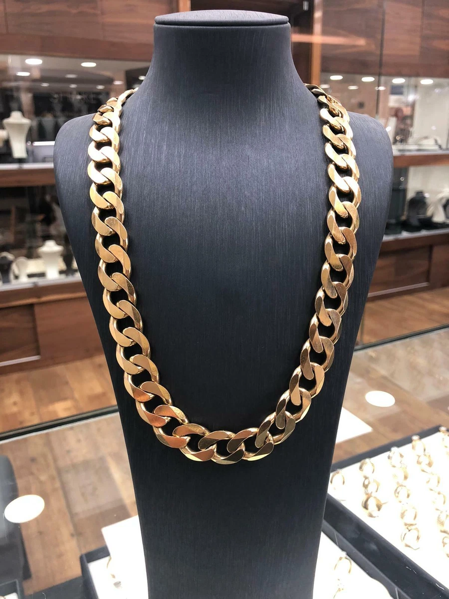 Gold Curb Chain Necklace