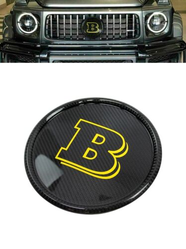 G Wagon Carbon Fiber Badge Grille Emblem Brabus Style fits W463A W464 2019+ - Picture 1 of 17
