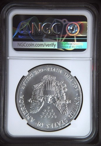 1991 American Silver Eagle $1 NGC MS69 - Picture 2 of 2